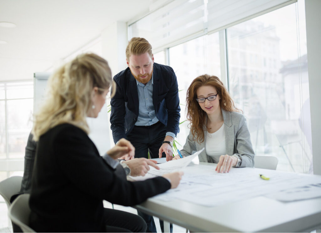 people in an office